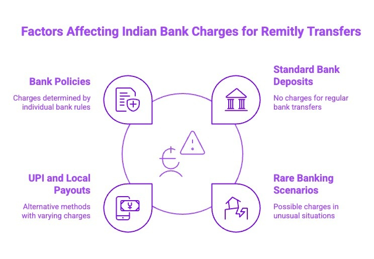 Infographics on Factors Affecting Indian Bank Charges for Remitly Transfers