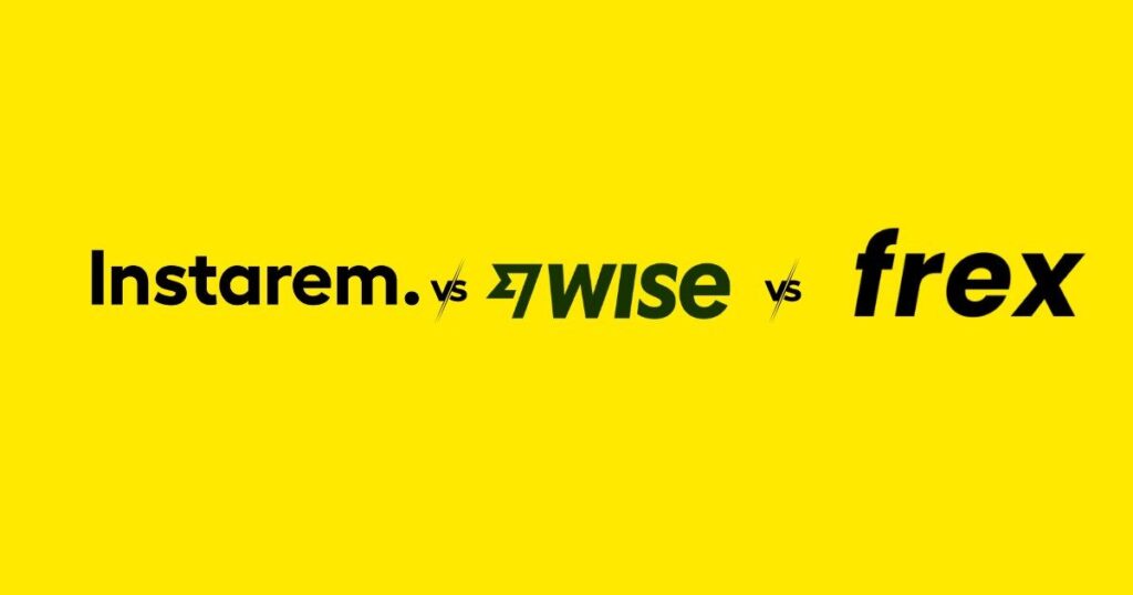 Instarem vs Wise vs Frex comparison graphic