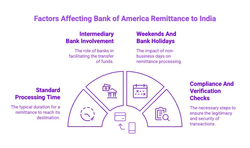 Infographics on Factors Affecting Bank of America Remittance to India