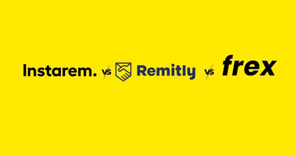 Instarem vs Remitly vs Frex comparison graphic