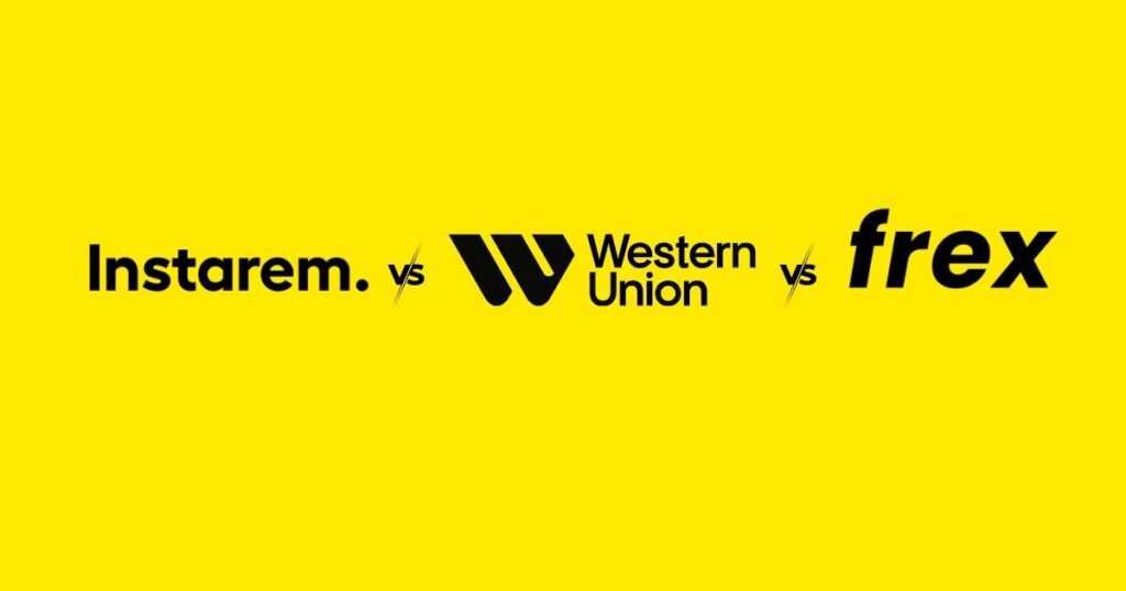 Instarem vs Western Union vs Frex comparison graphic