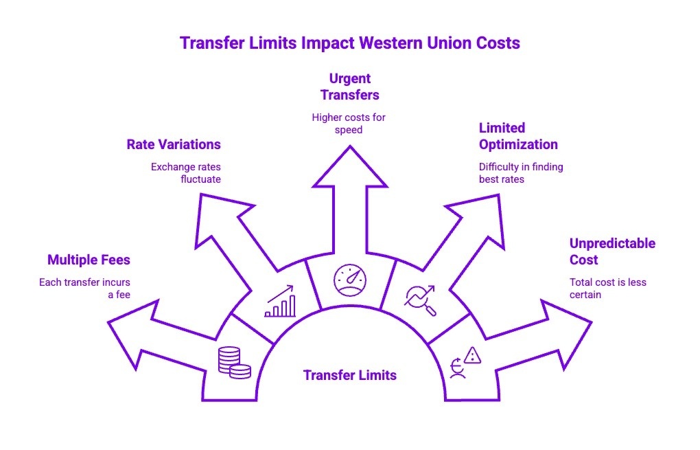 Infographics on Transfer Limits Impact Western Union Costs