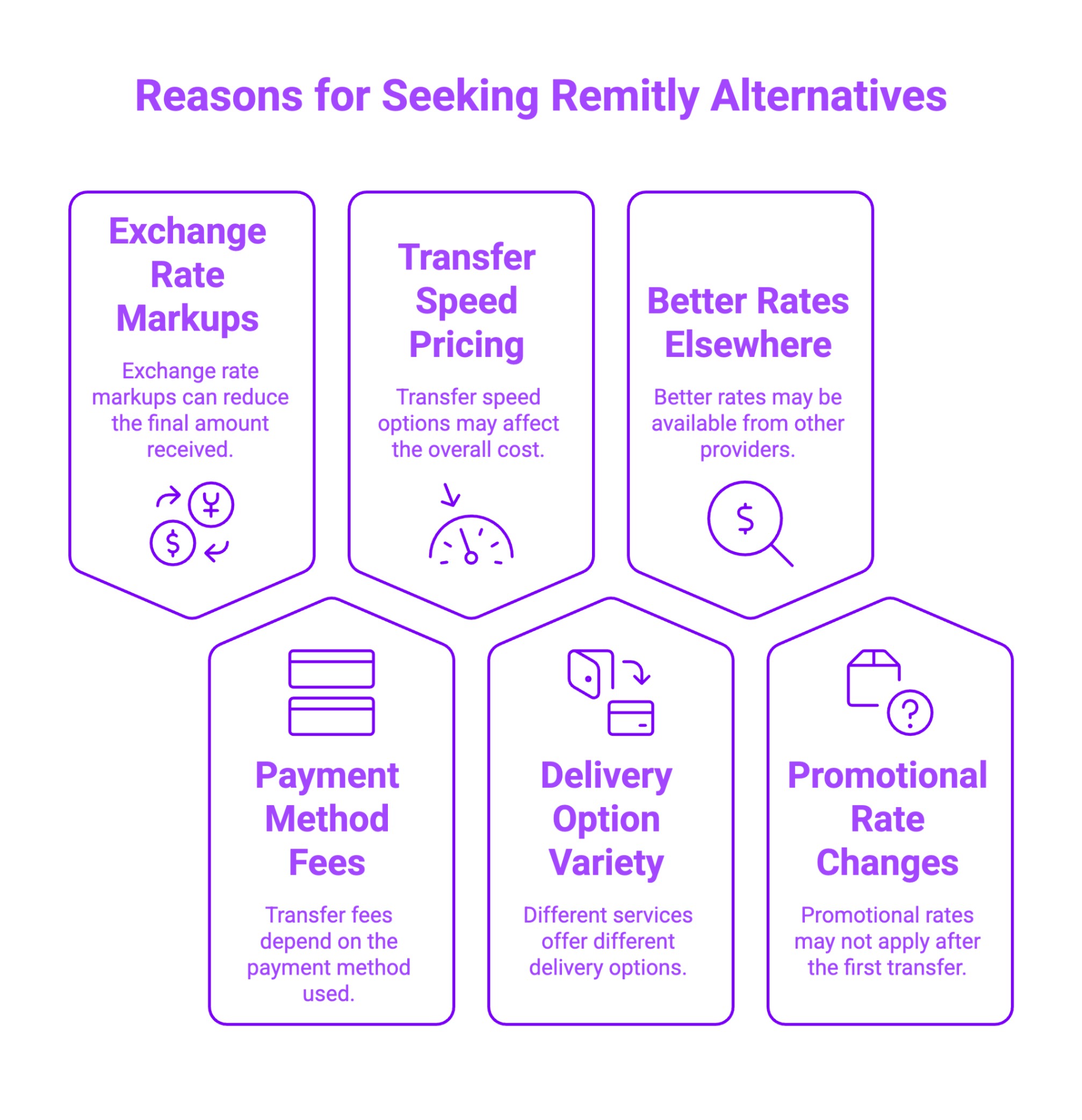 Infographic on Reasons for Seeking Remitly Alternatives