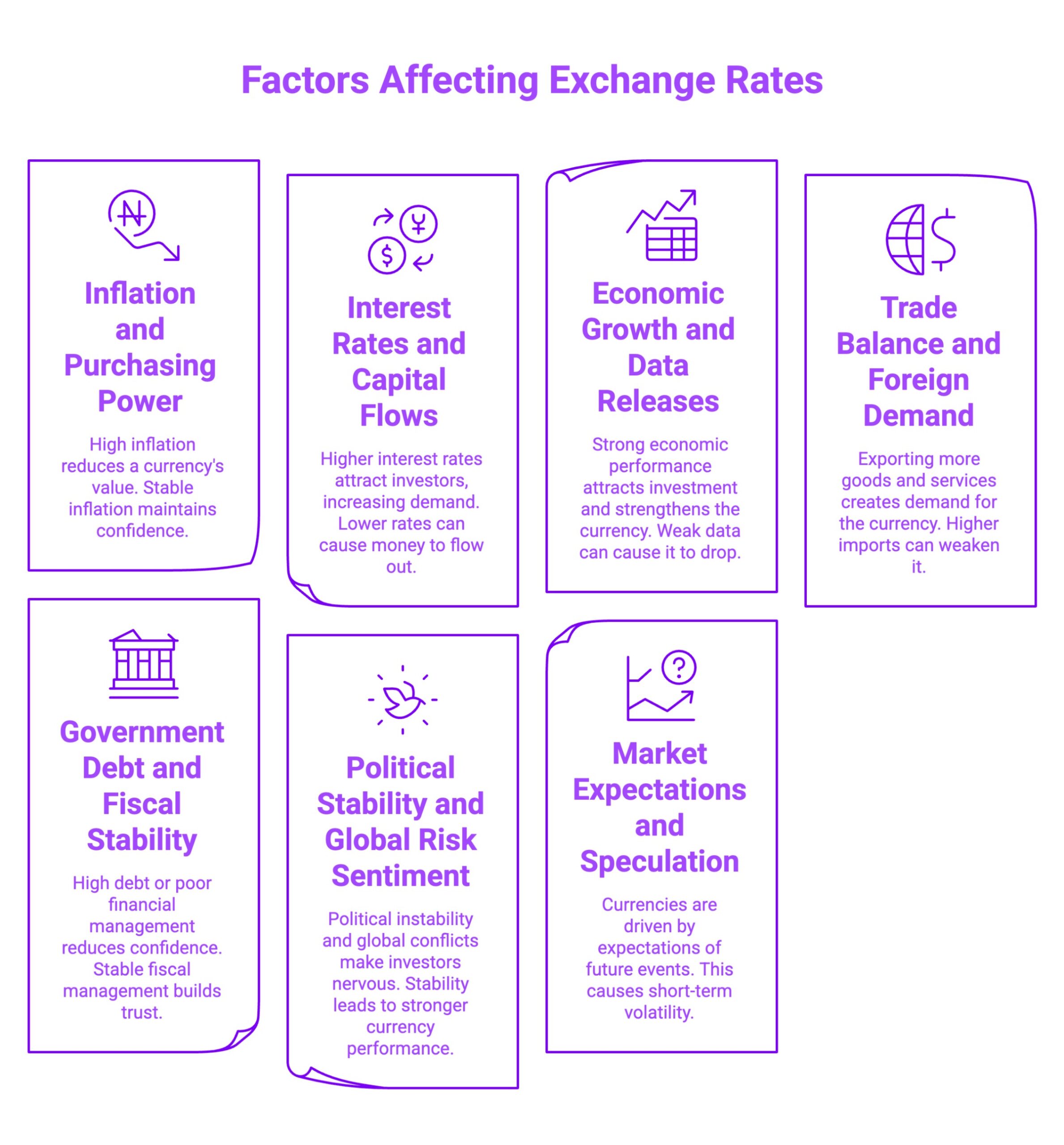 Infographic on Factors Affecting Exchange Rates